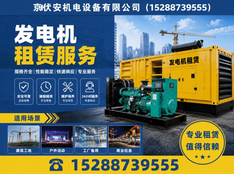 鹤岗发电车租赁展示图